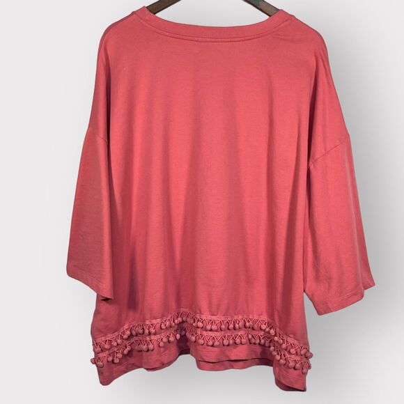 Woman Within T Shirt Women 2X Pink Crewneck Substantial Fabric Stretch P13‎ - Picture 7 of 12